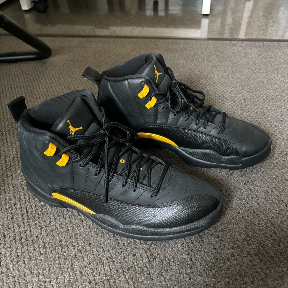 Jordan 12 Black Taxi Mens Size  11